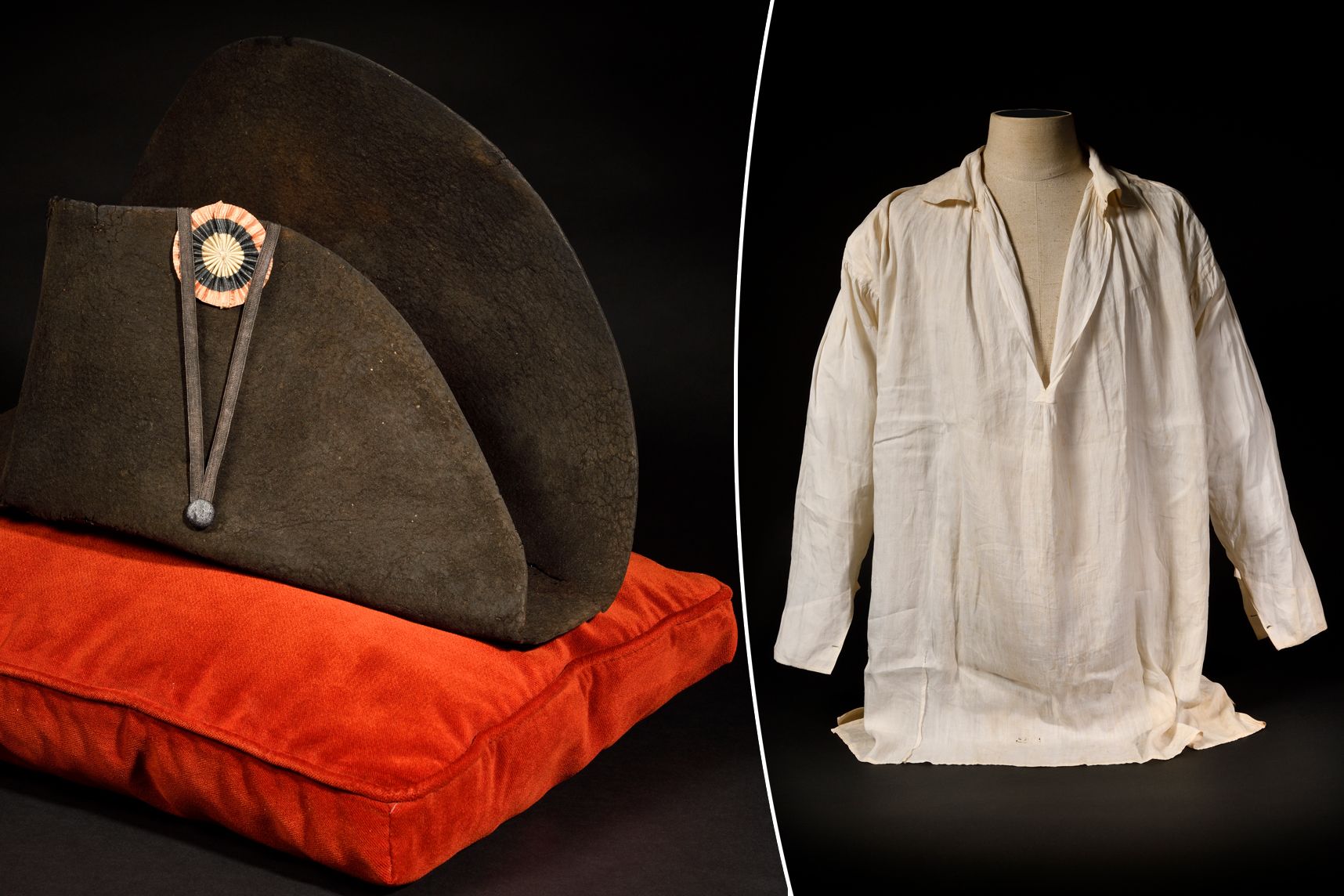 One of his iconic hats, but also Napoleon's shirt in the auction