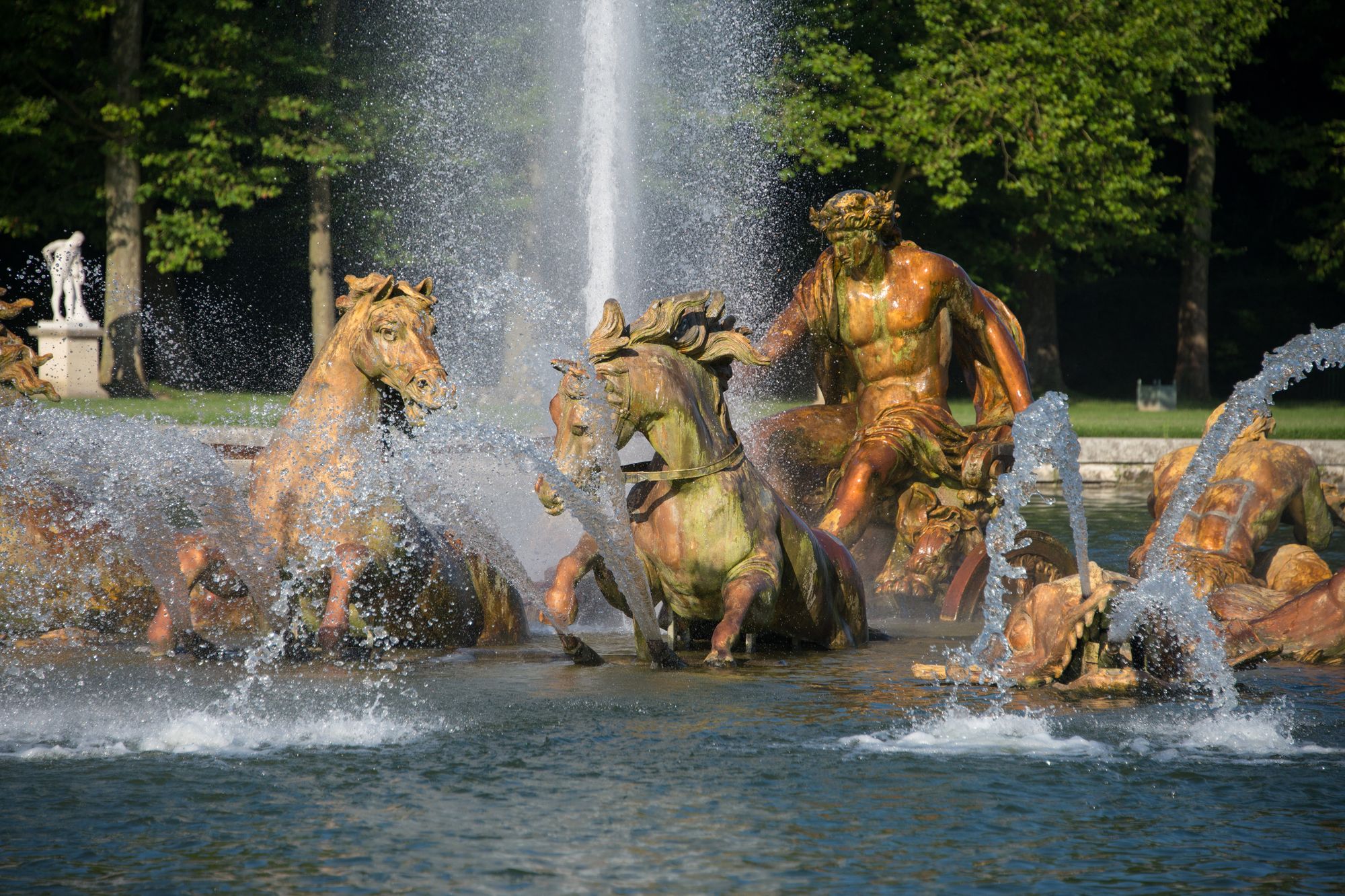 The symbolic Apollon Basin in Versailles has begun its restoration